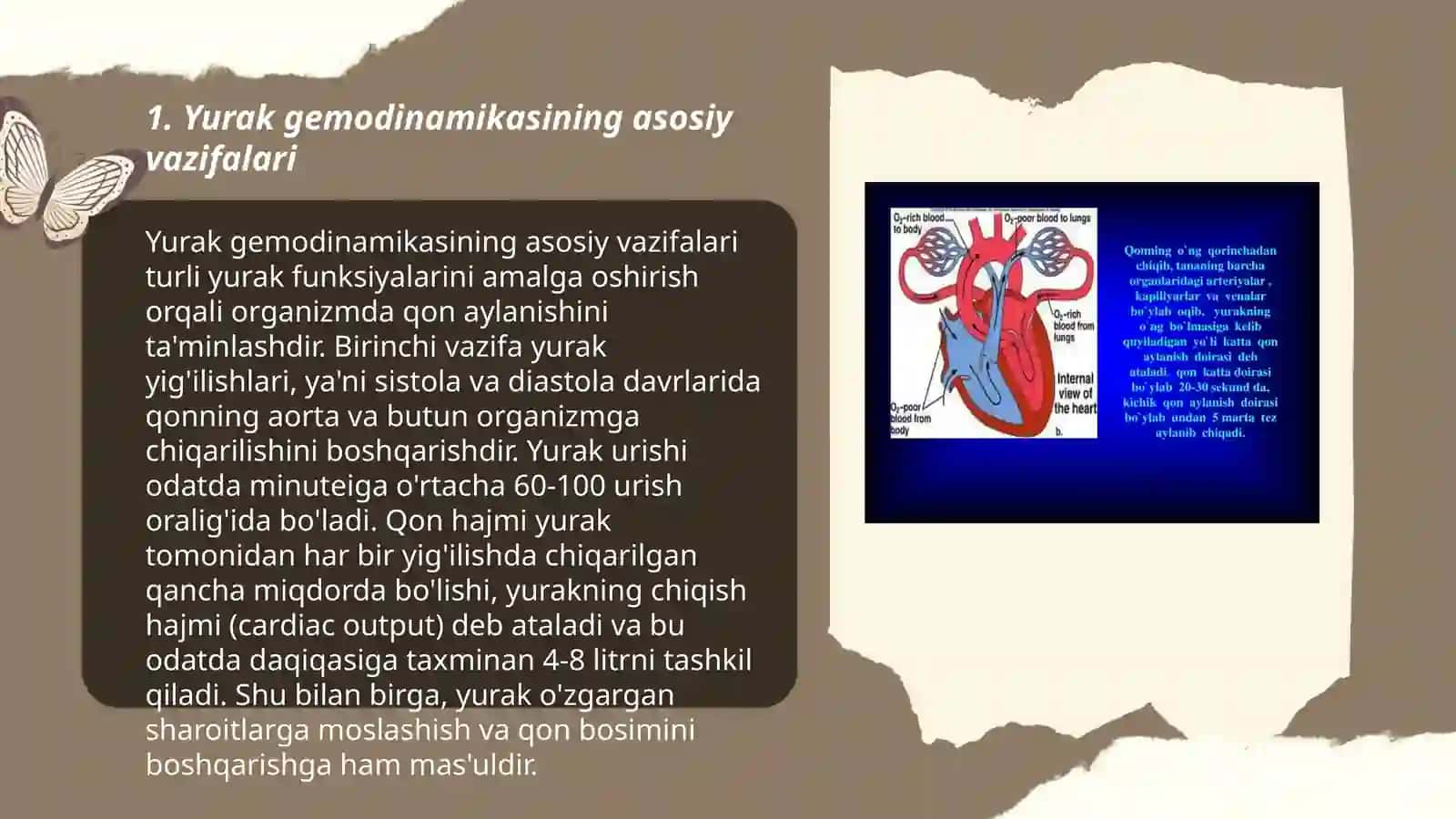 Yurak gemodinamik vazifasi. Yurak mushaklarini oʻtkazuvchanligini oʻzgarishining fiziologik asosi 3