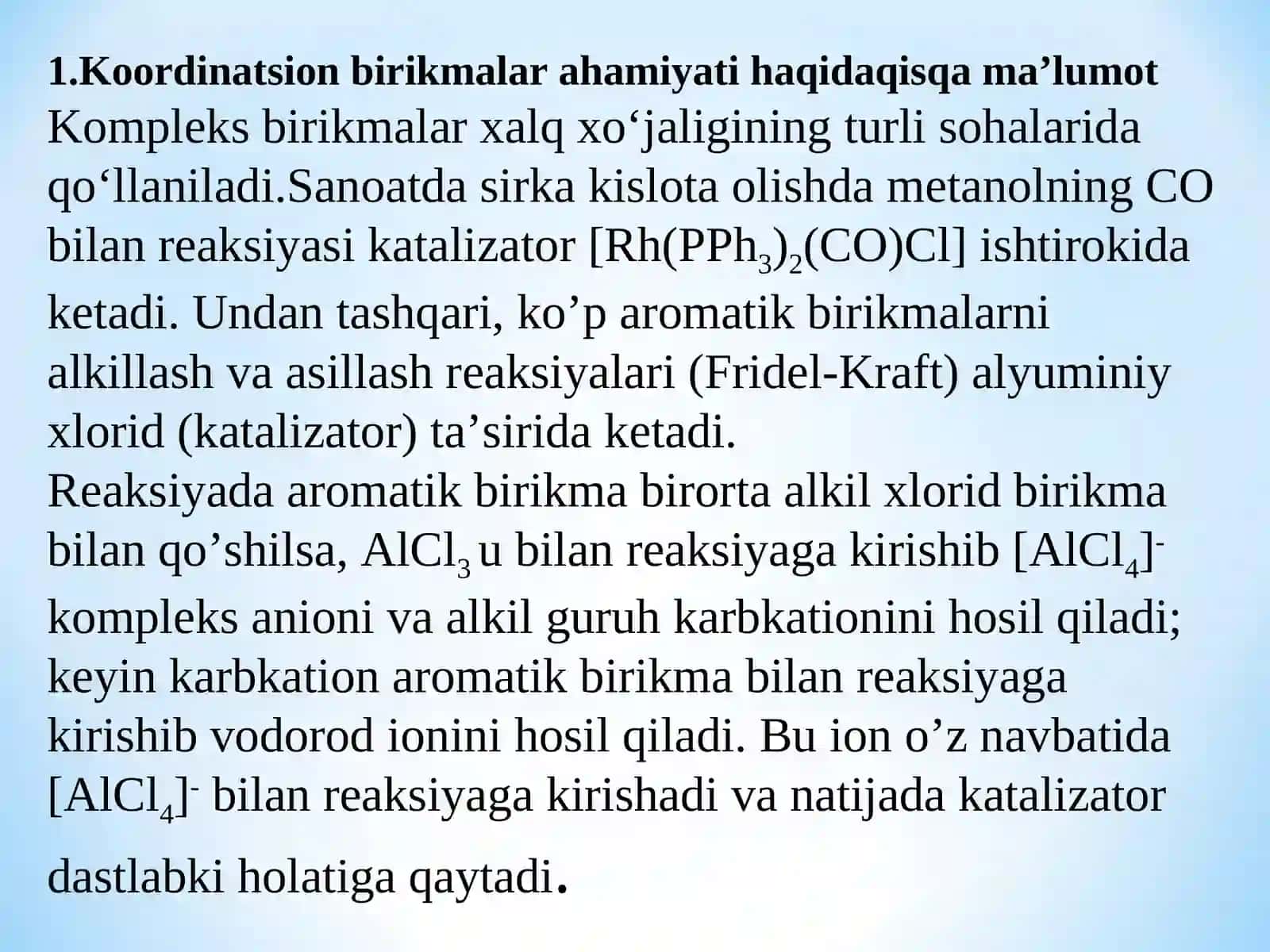 KOMPLEKS BIRIKMALARNING QO‘LLANILISHI 3