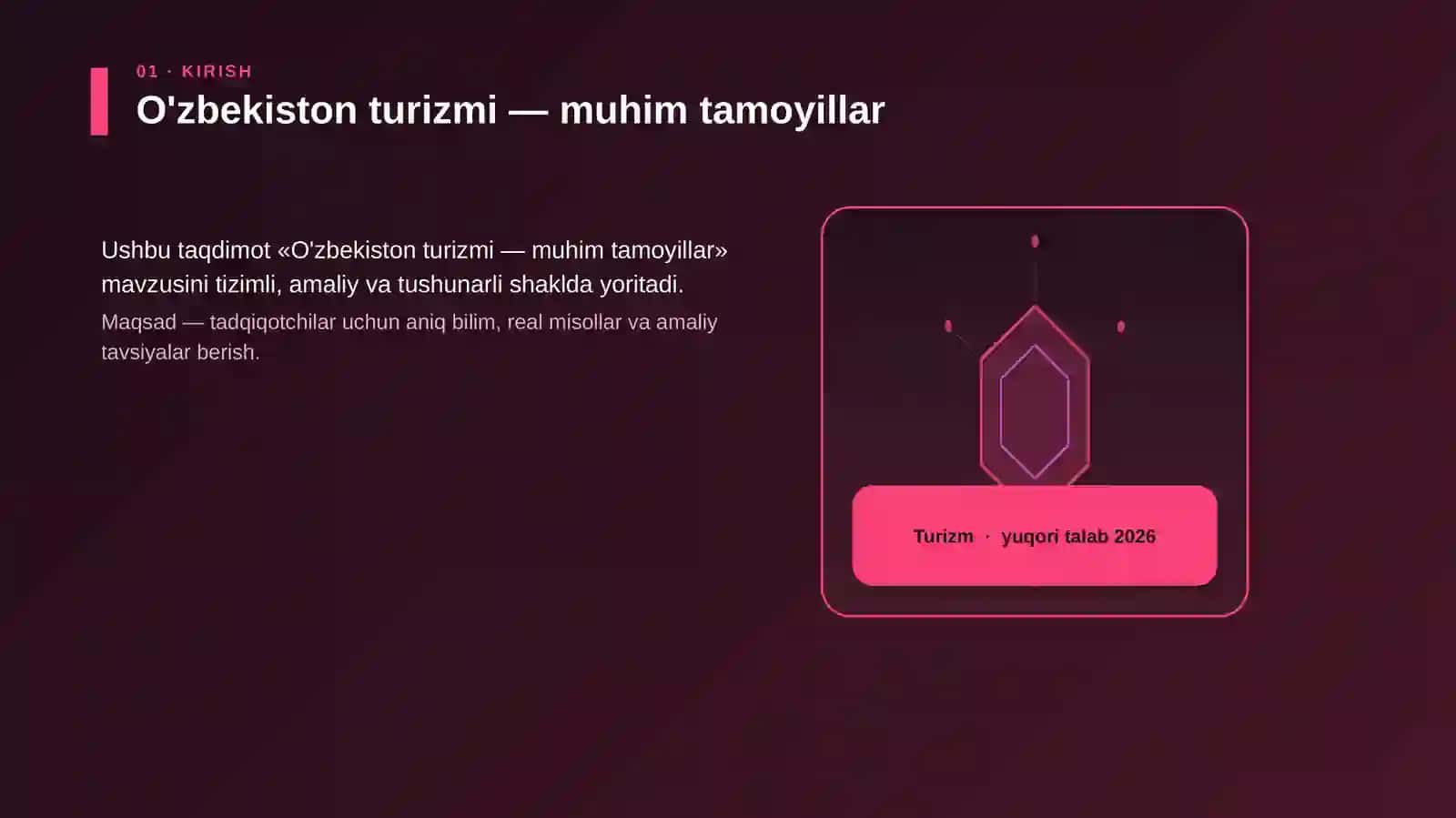 O'zbekiston turizmi — muhim tamoyillar 3