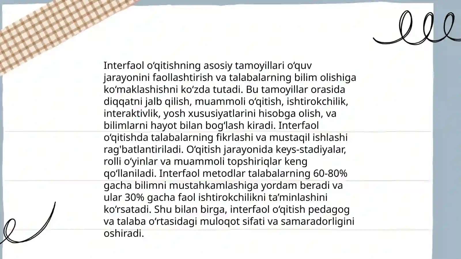 Interfaol o‘qitishning asosiy tamoyillari 3