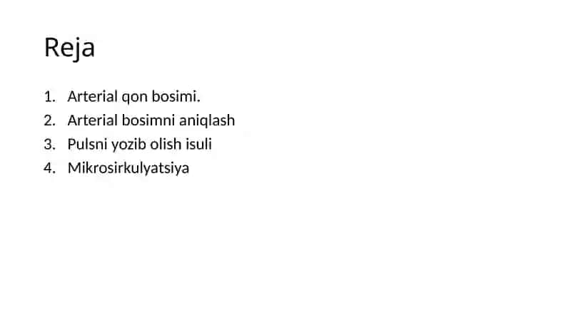 Arterial qon bosimi. Mikrosirkulyatsiya tizimi. Qon tomirlar tonusini boshqarilishi 3