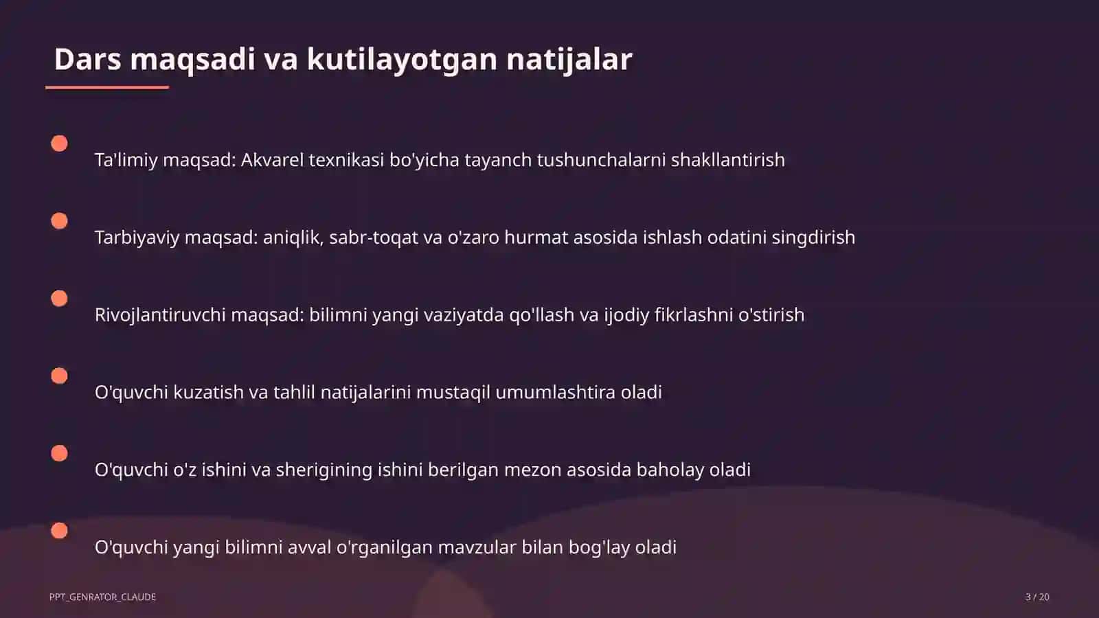 Akvarel texnikasi (5-sinf) 3