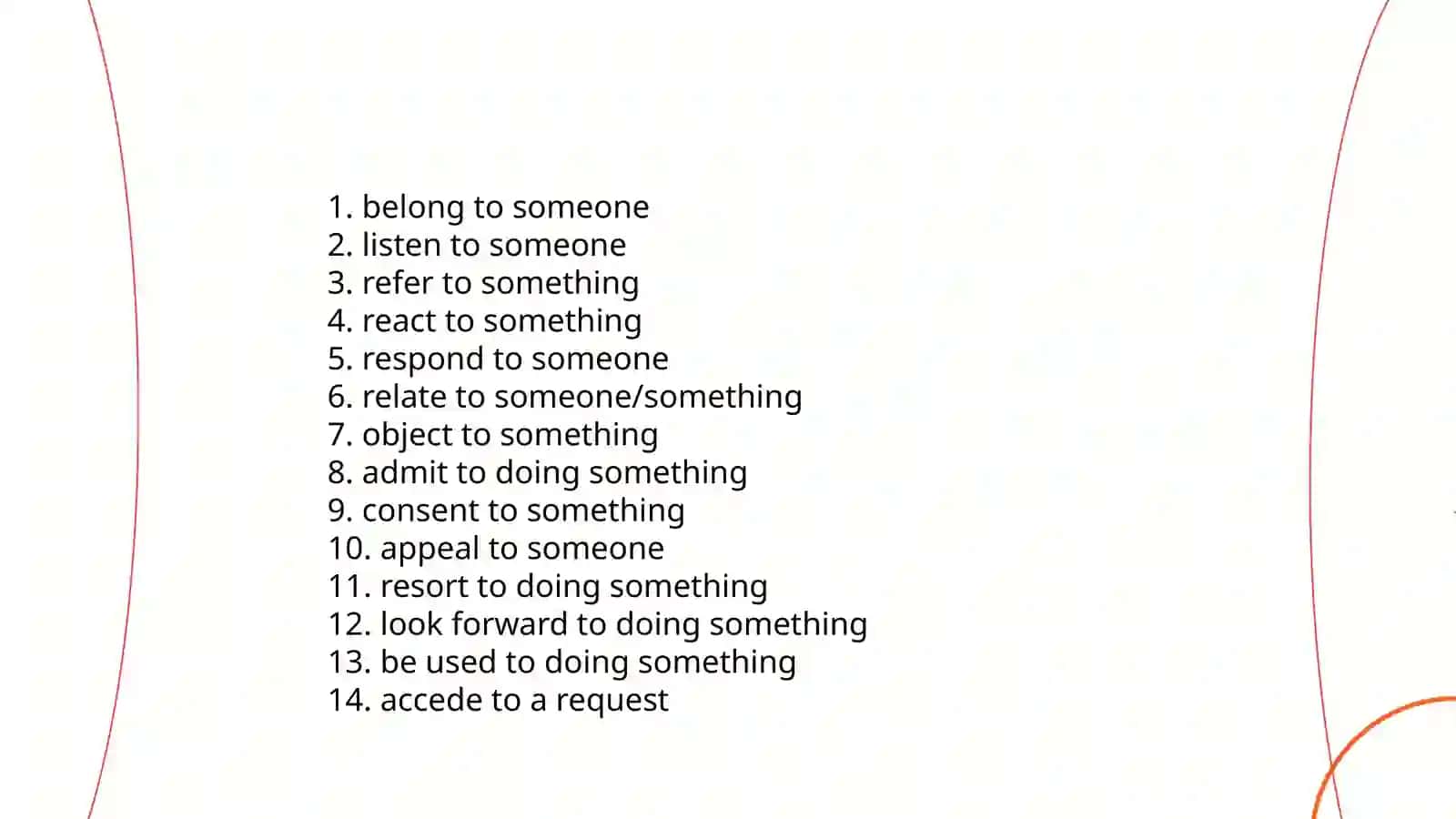 Prepositions after verbs 3