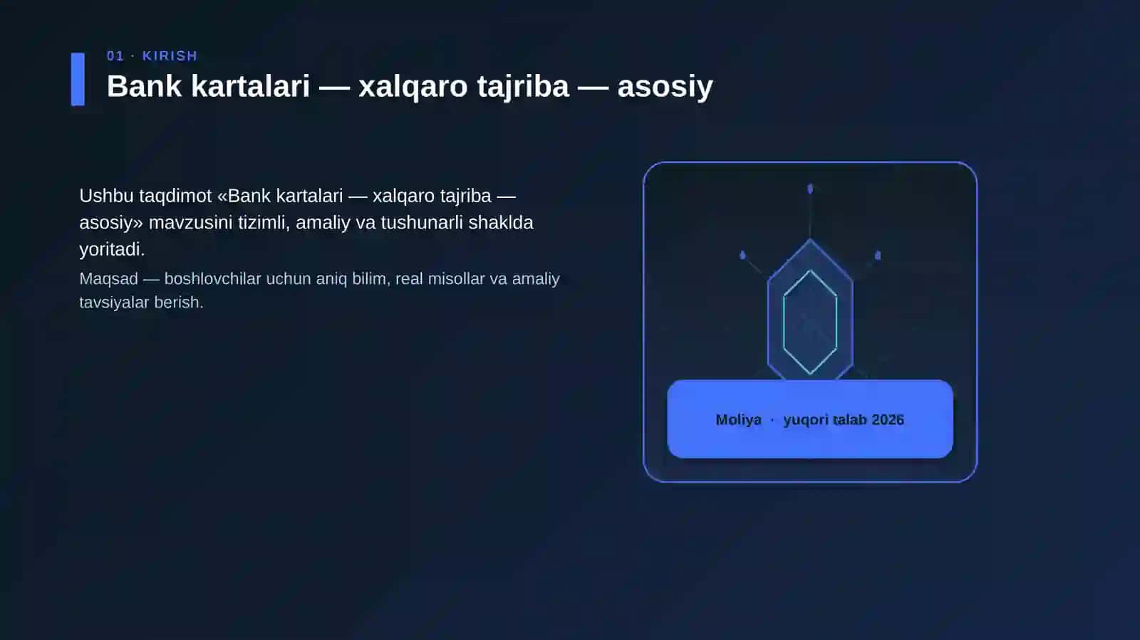 Bank kartalari — xalqaro tajriba — asosiy 3