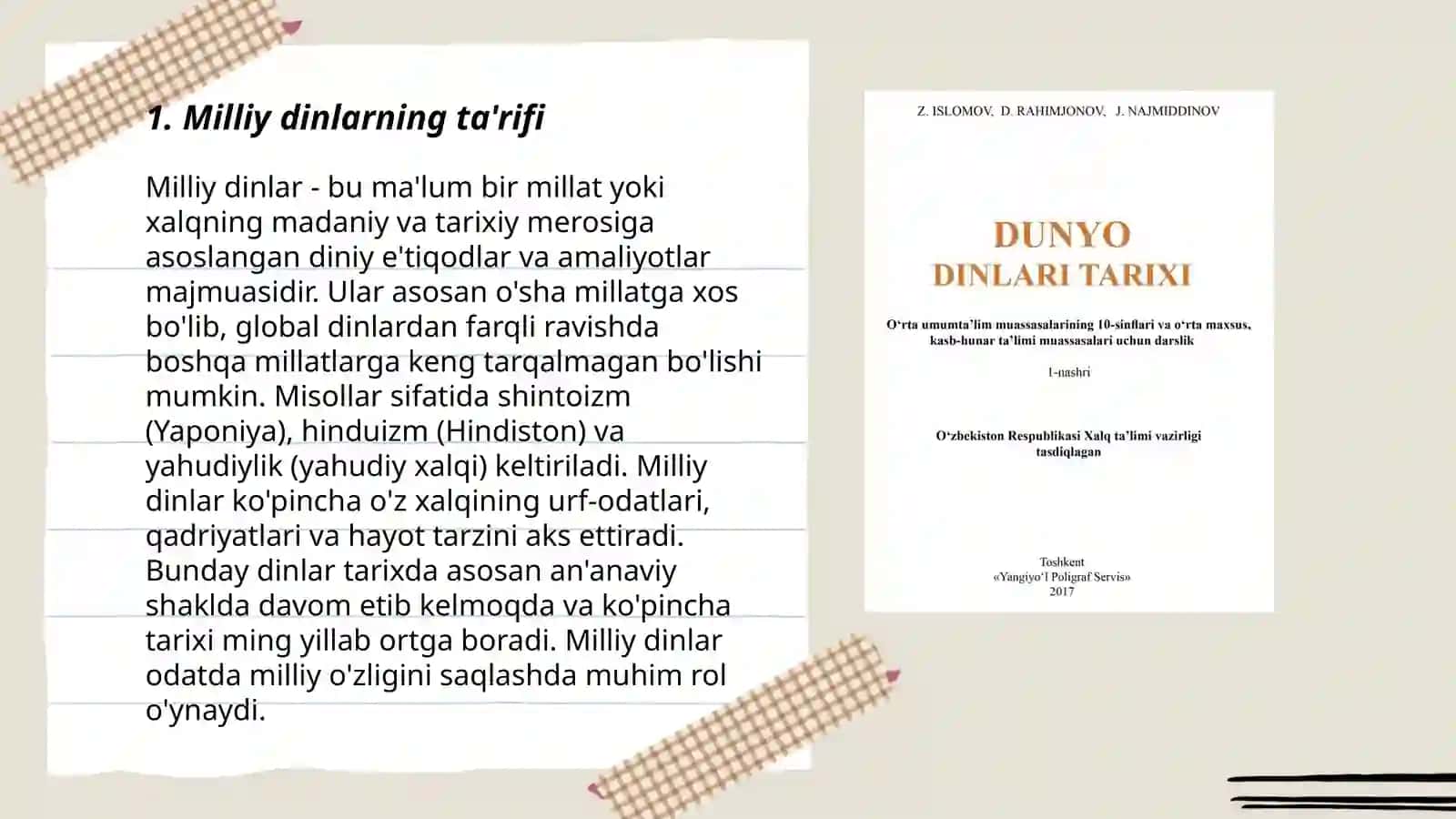 Dinlarning tarixiy shakllari 3