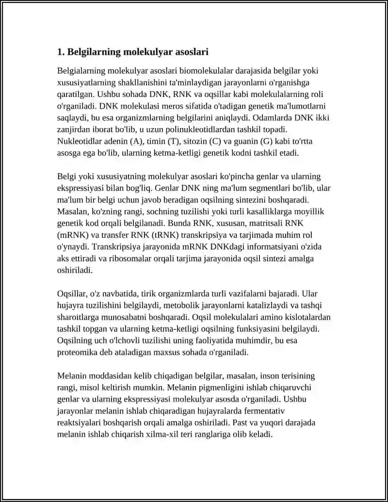 Belgilarning Jisnga Birikkan Holda Irsiylanishi 3