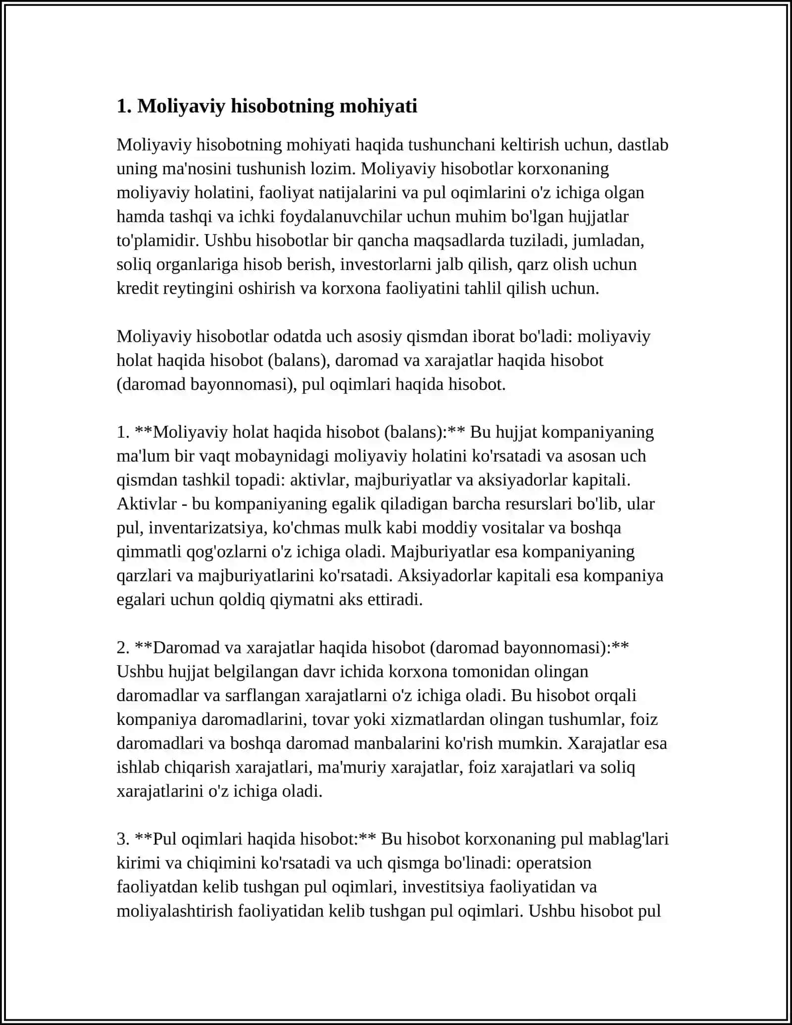 MOLIYAVIY HISOBOTLAT TARKIBI 3
