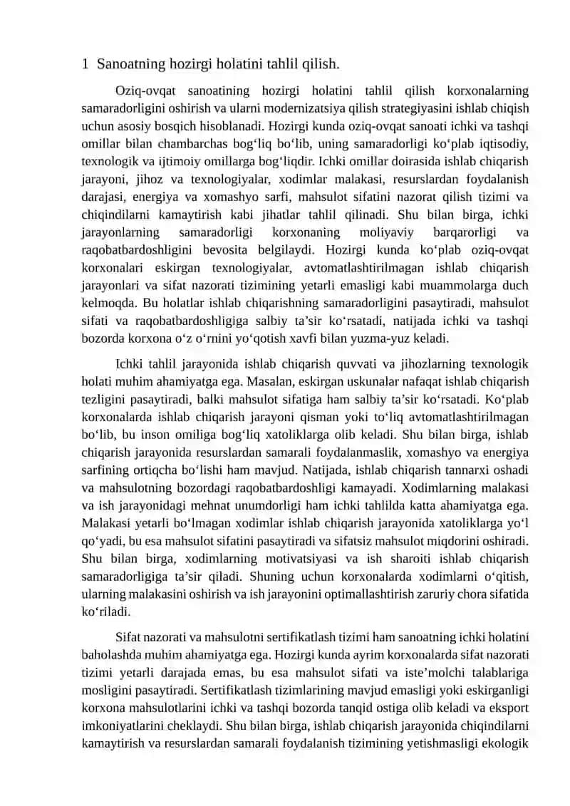 Oziq-ovqat sanoatini madernizatsiya qilish yo'llari 3