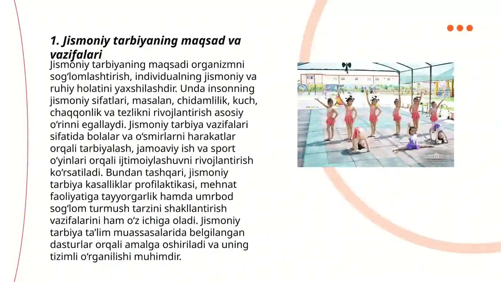 Bolalar jismoniy tarbiyasi fani mazmuni, mohiyati 3