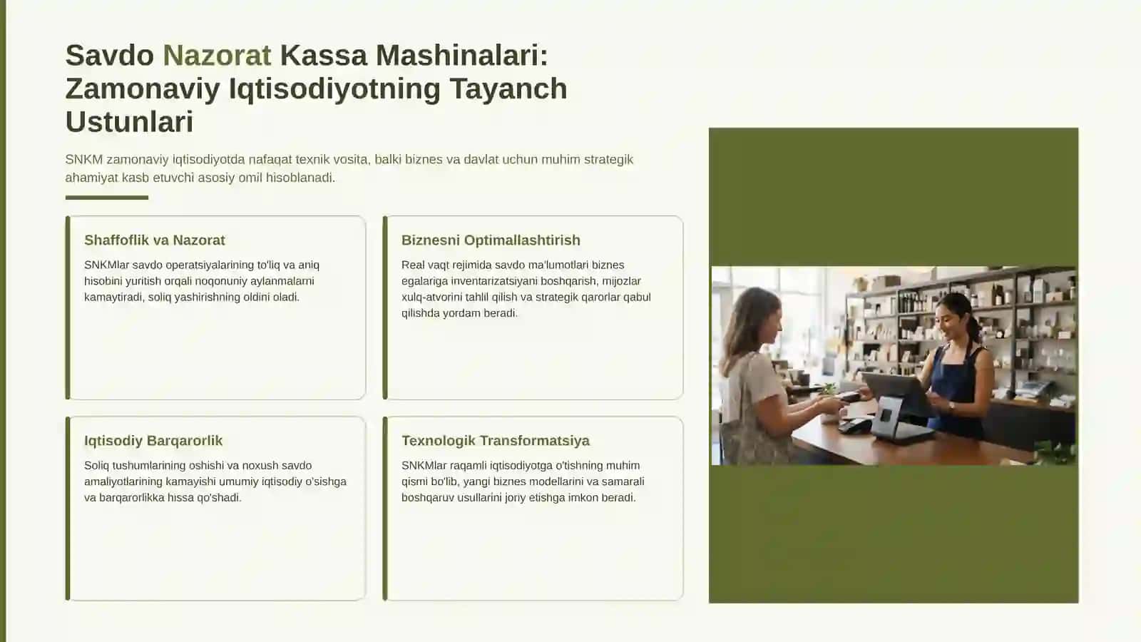 Savdoda nazorat kassa mashinalarini ahamiyati va uningbajariladigan funksiyalari 3