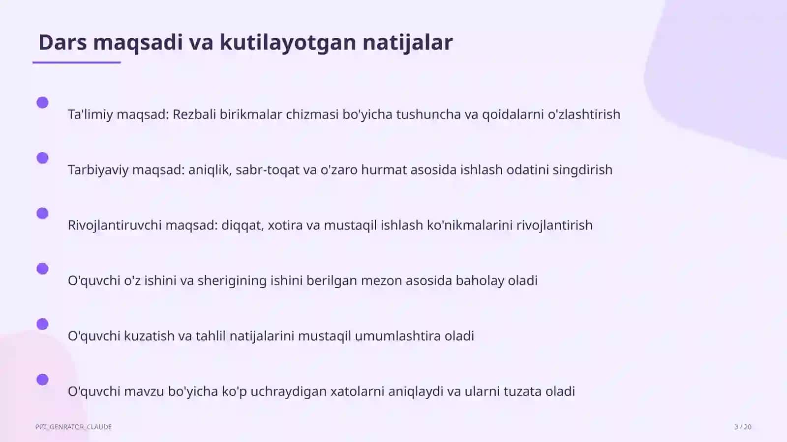 Rezbali birikmalar chizmasi (9-sinf) 3