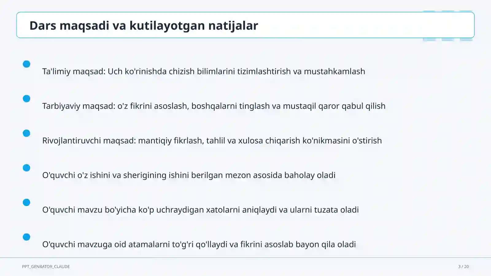 Uch ko'rinishda chizish (8-sinf) 3
