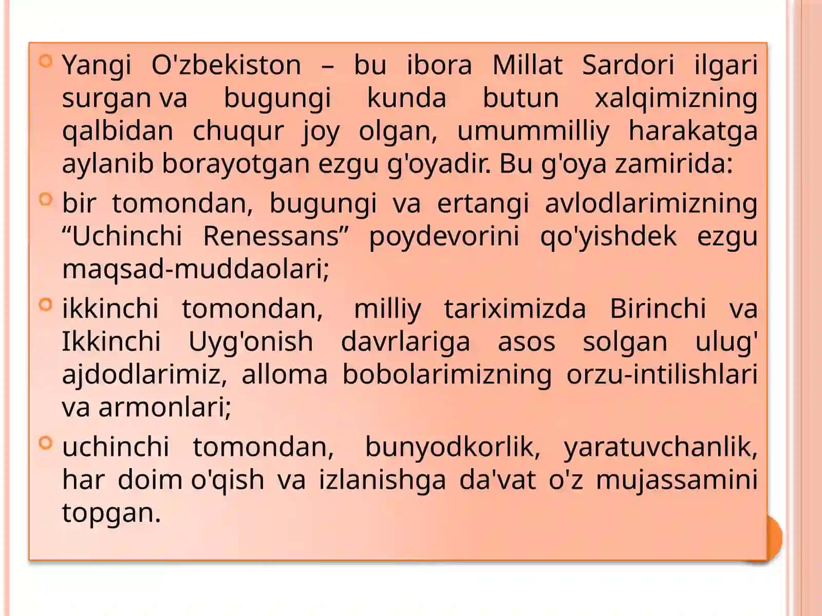 YangiO'zbekiston va UchinchiRenessans 3