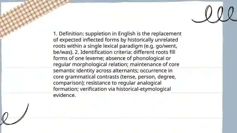 Suppletion 3
