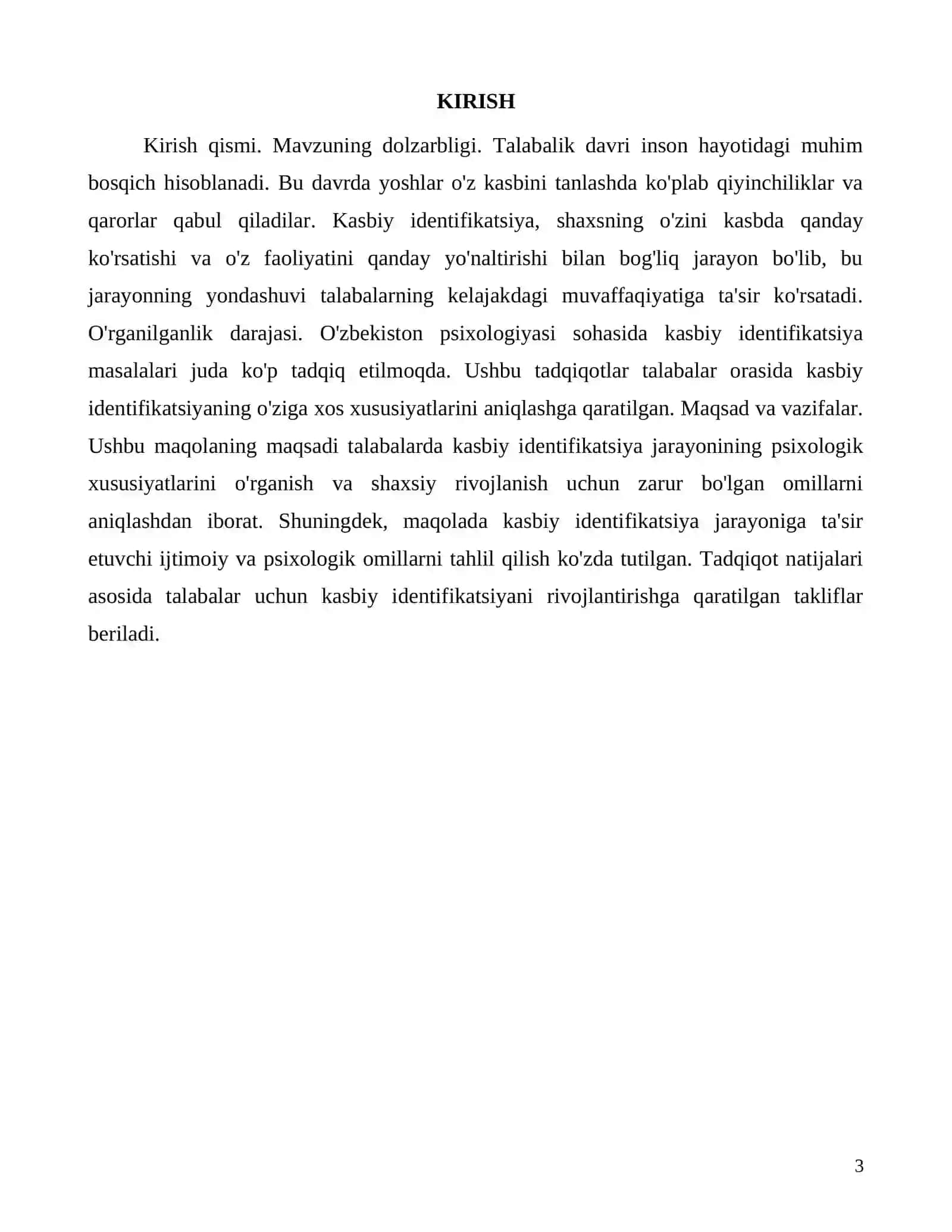 Talabalarda kasbiy identifikatsiya va uning psixologik xususiyatlari 3