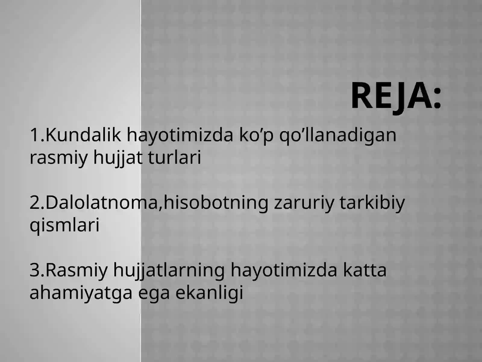 Dalolatnoma,hisobot yaratish usullari 3