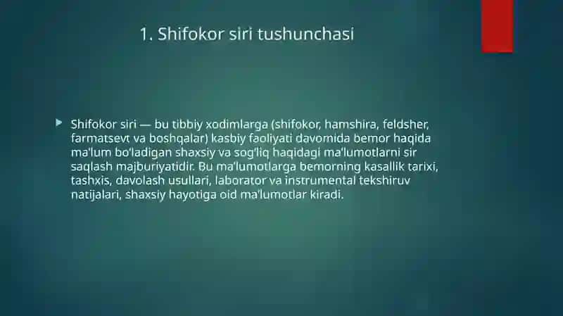 Shifokorsiri Muammosi 3