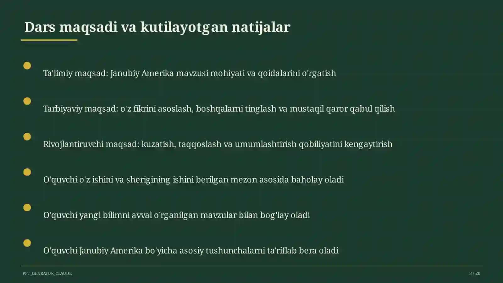Janubiy Amerika (7-sinf) 3