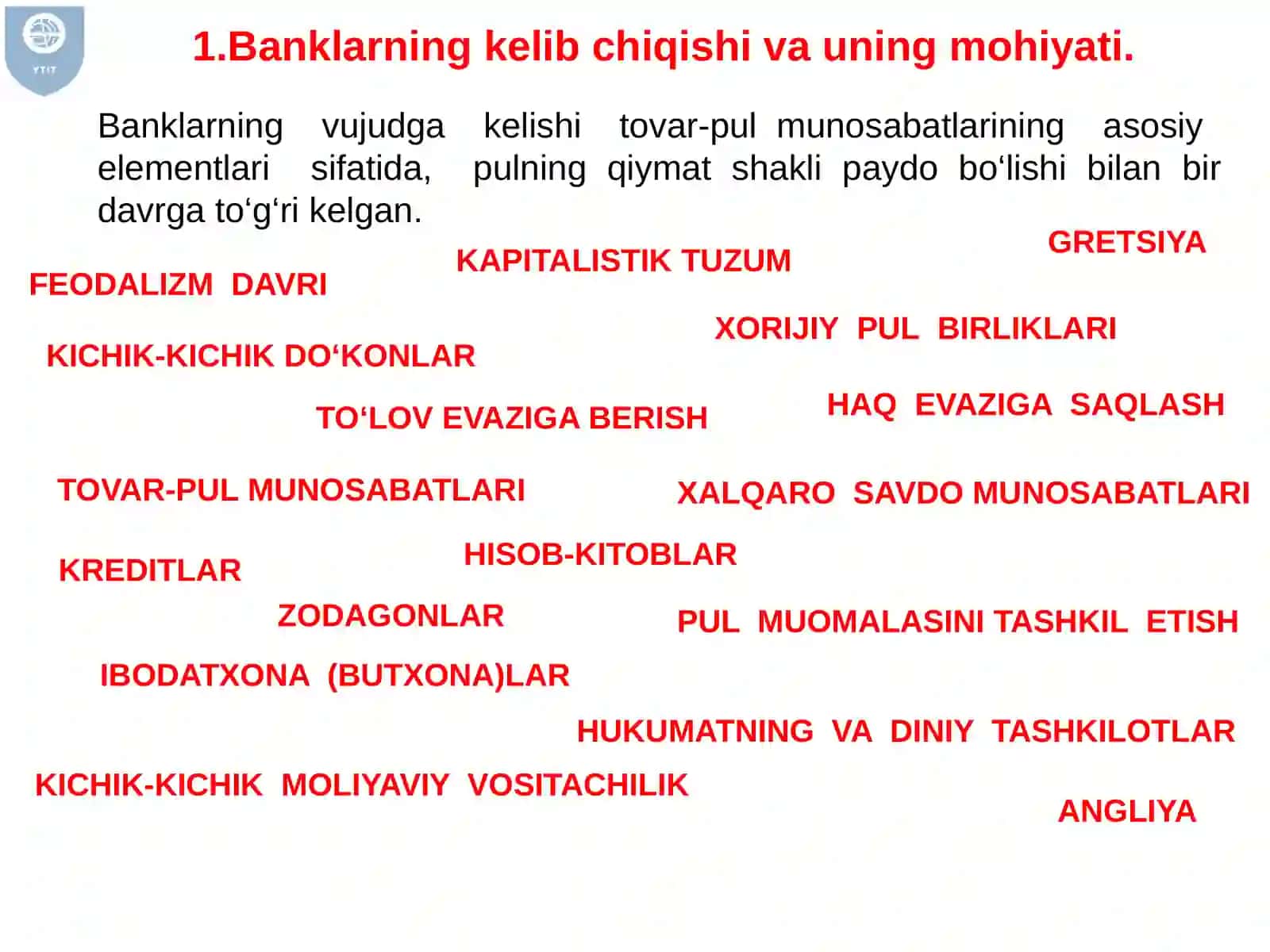 Banklarning kelib chiqishi va bank tizimi. 3