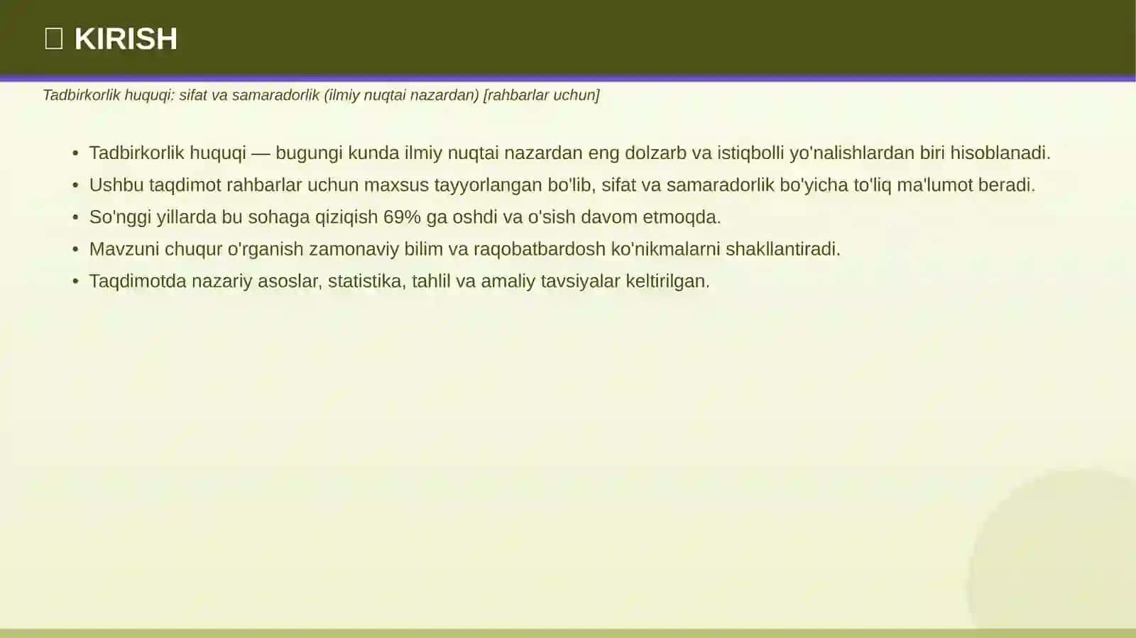 Tadbirkorlik huquqi: sifat va samaradorlik (ilmiy nuqtai nazardan) [rahbarlar uchun] 3