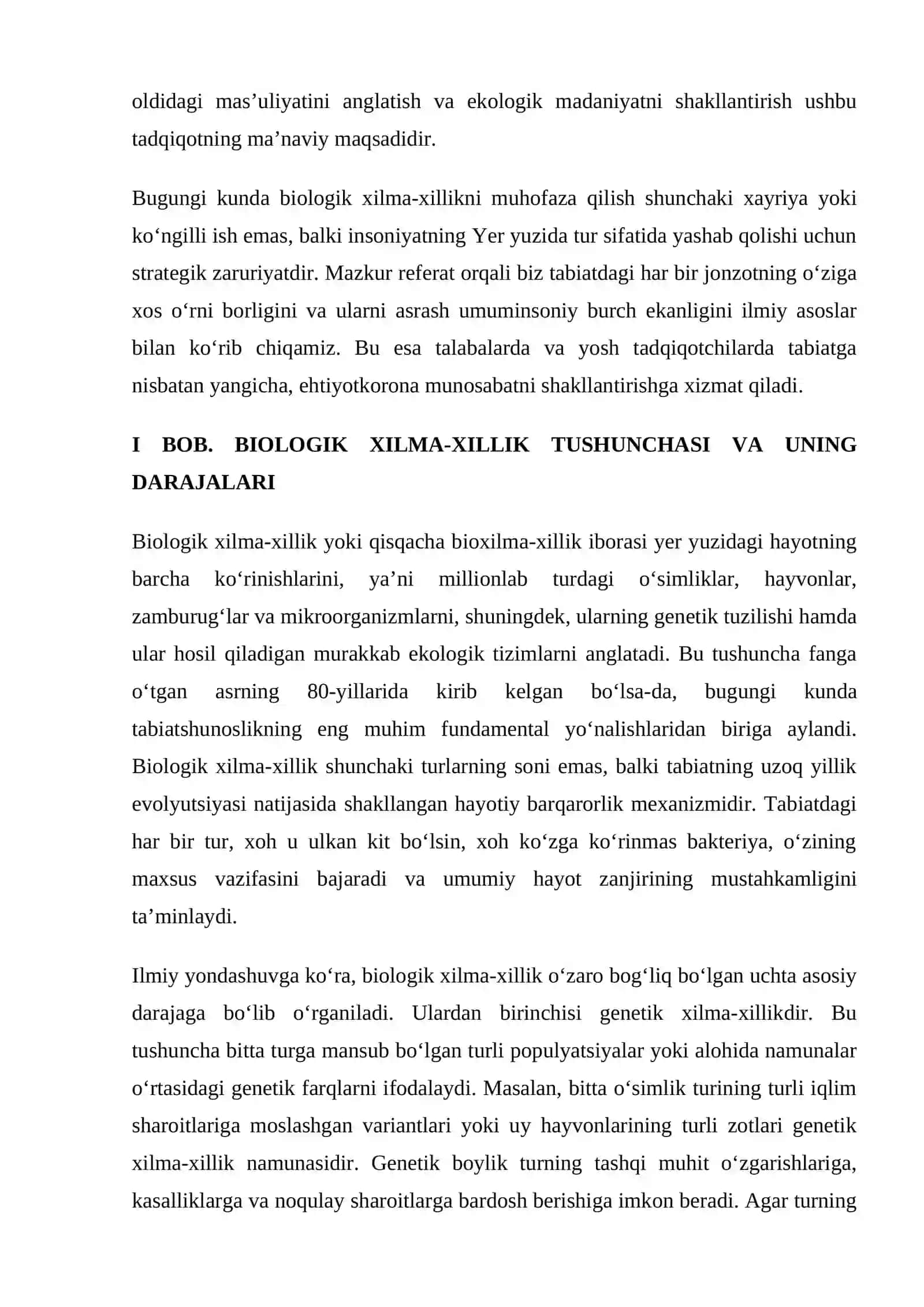 Biologik xilma-xillik va uni muhofaza qilish 3