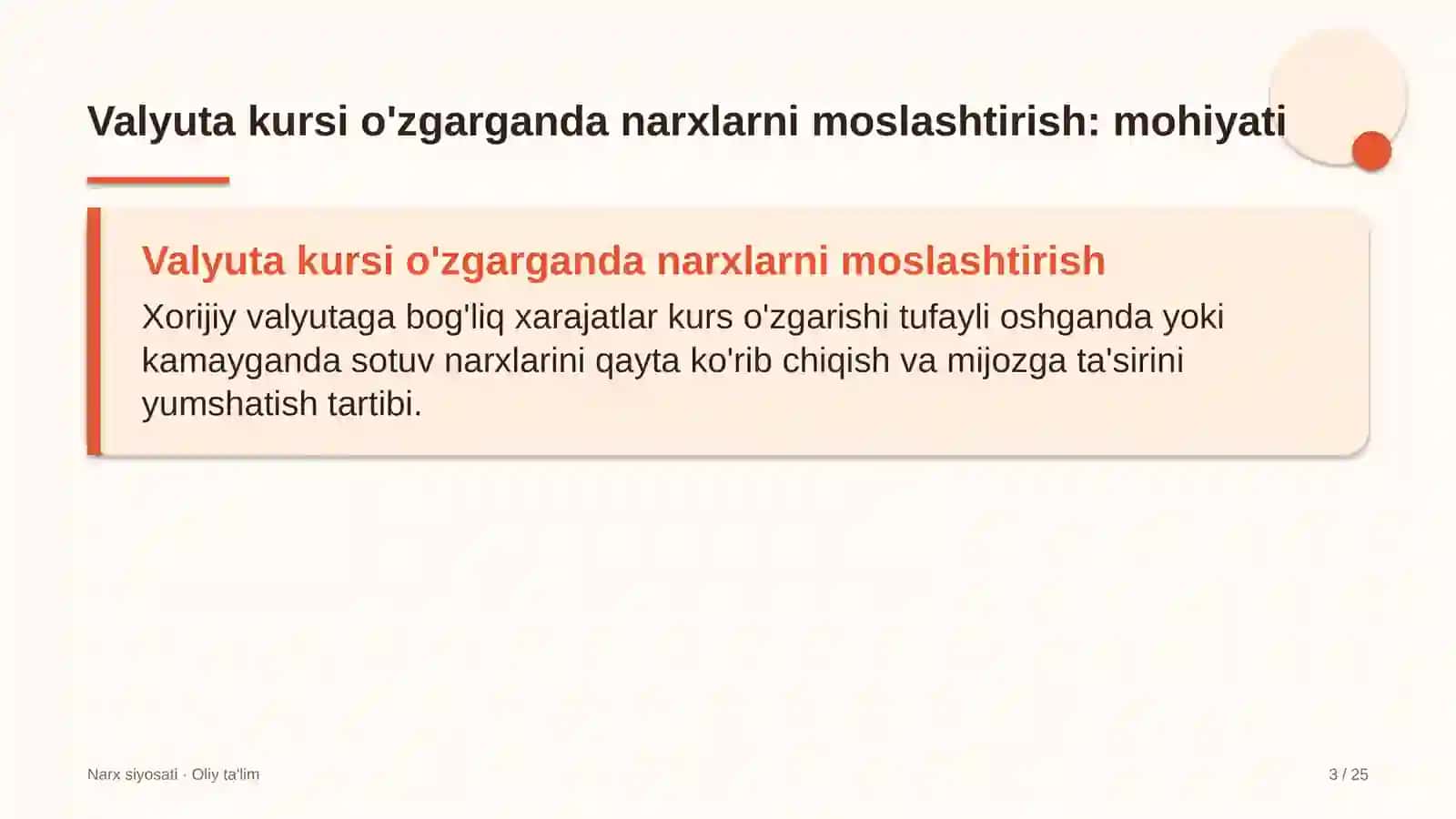 distribyutorlik kompaniyalarida valyuta kursi o'zgarganda narxlarni moslashtirish 5473 3