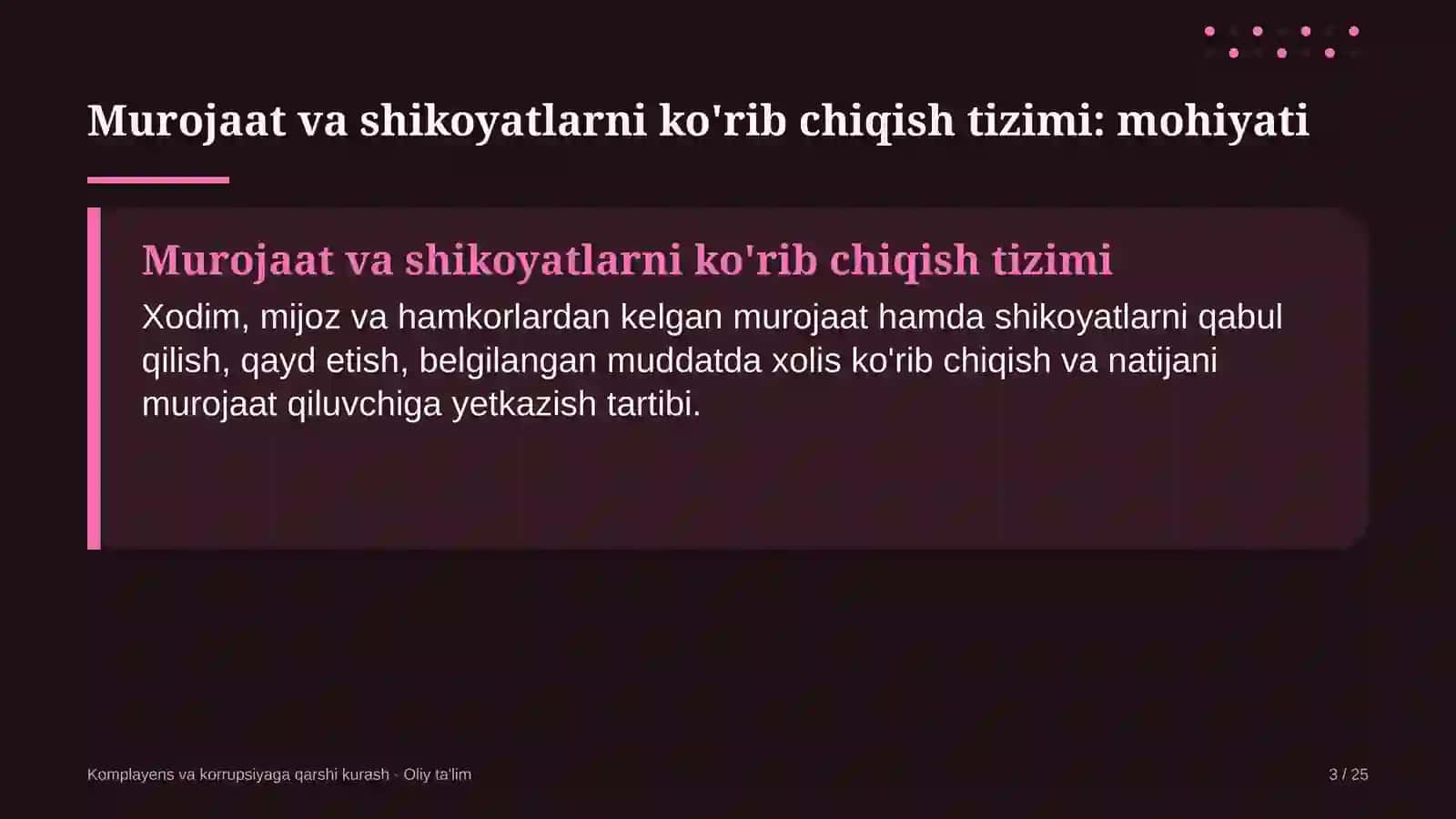nashriyotlarda murojaatlar va shikoyatlarni ko'rib chiqish tizimi 7715 3