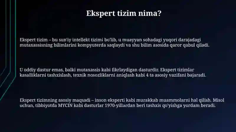 Ekspert tizimlar 3