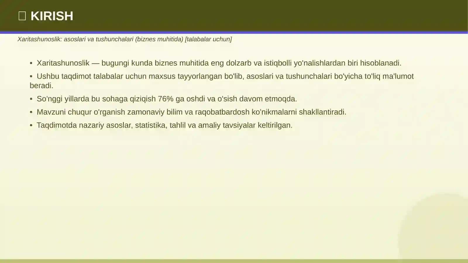 Xaritashunoslik: asoslari va tushunchalari (biznes muhitida) [talabalar uchun] 3