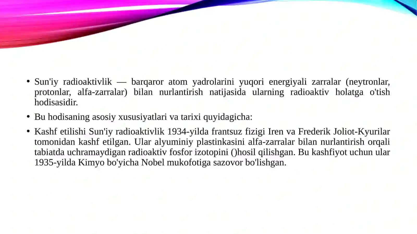 Sun’iy radiaktivlik 3