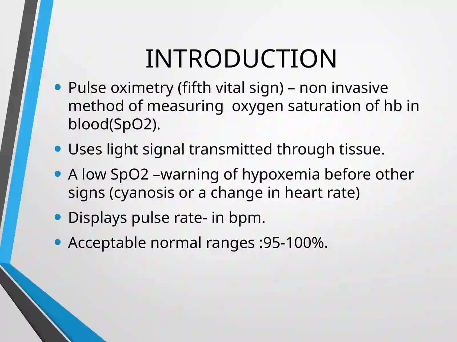 PULSE OXIMETRY AND OXYGEN THERAPY DEVICES 3
