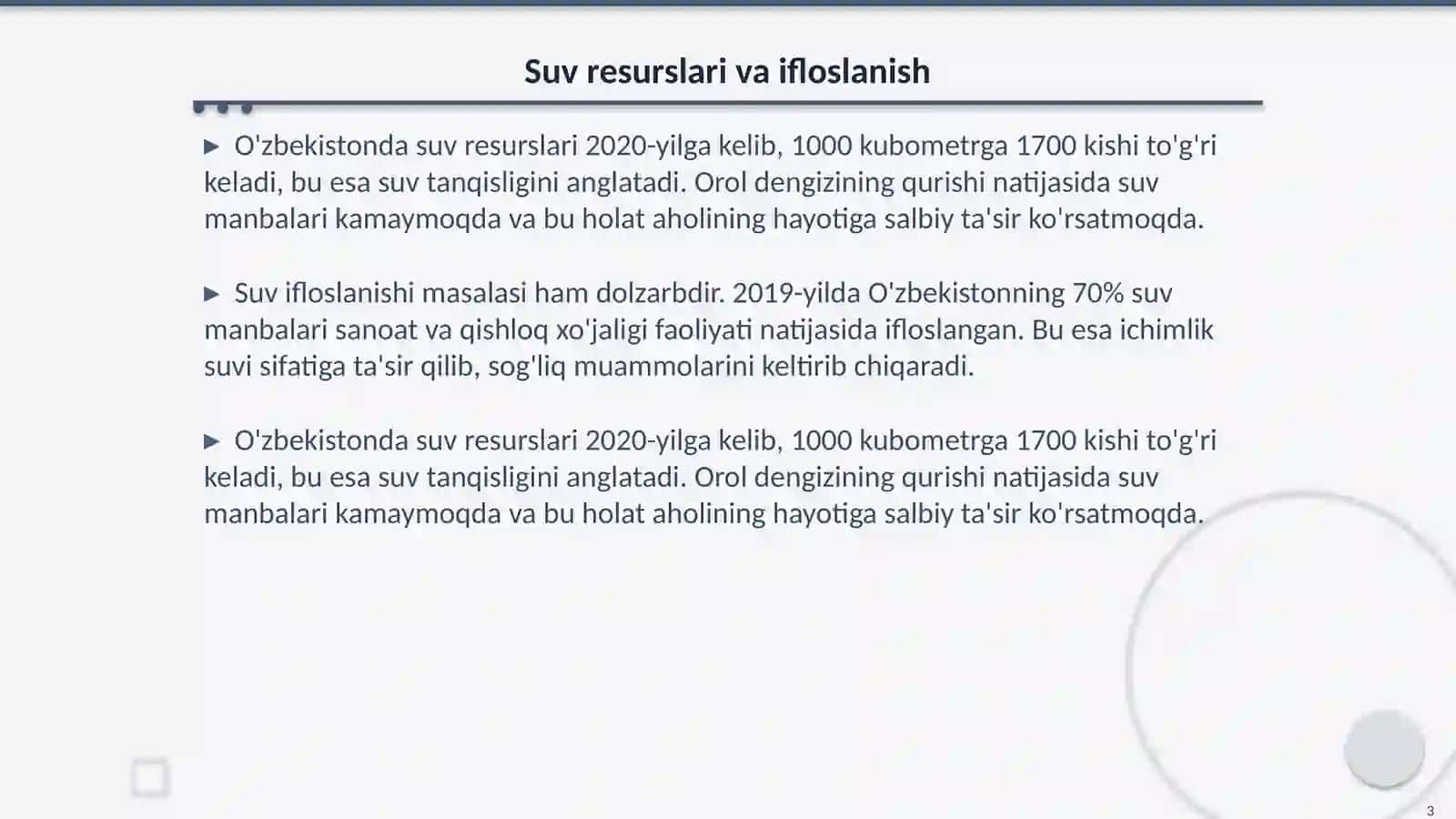 O'zbekistonning ekologik muammolari 3