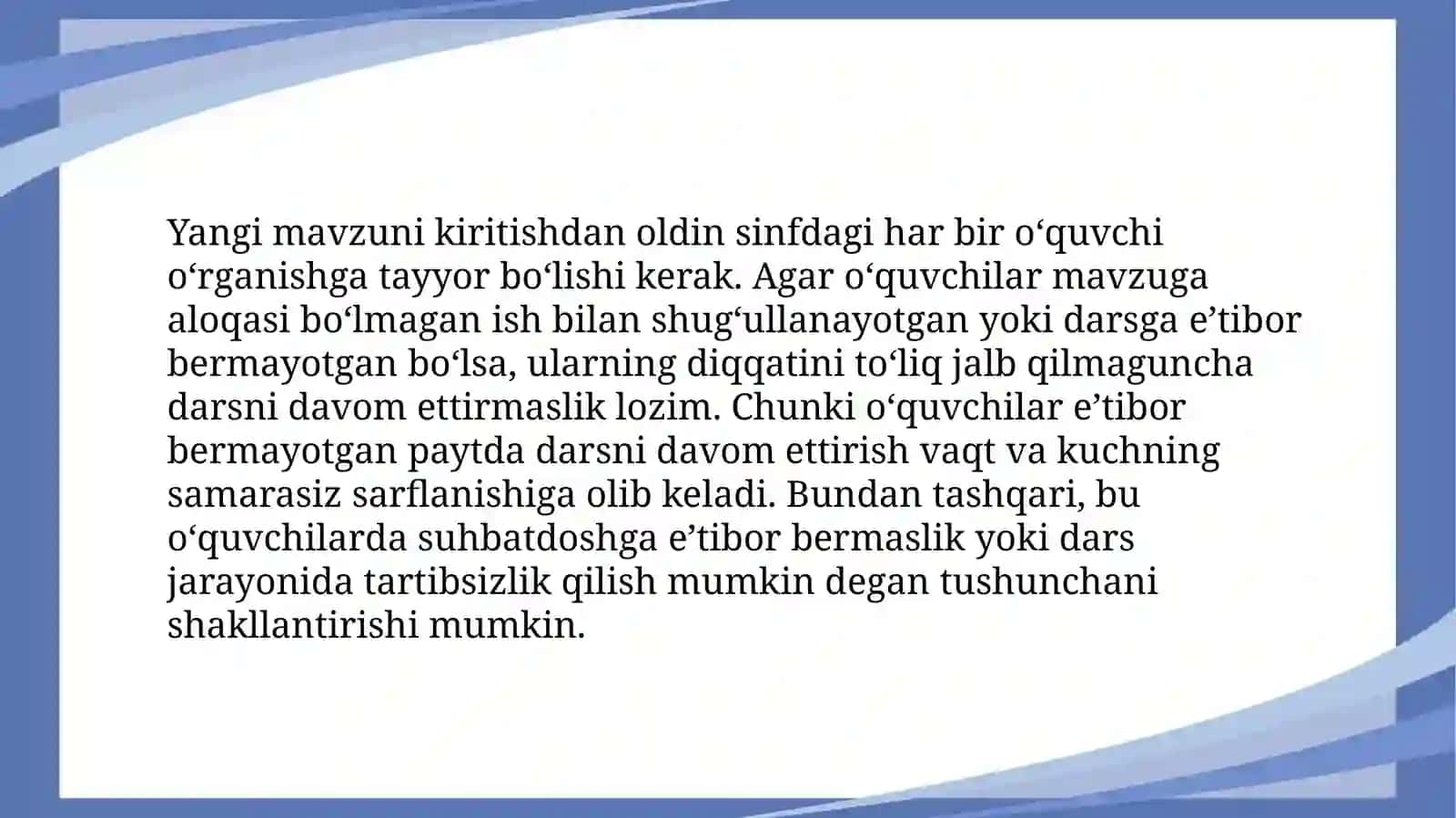 O’qituvchining sinfniboshqarishi oliviy mas’uliyati 3
