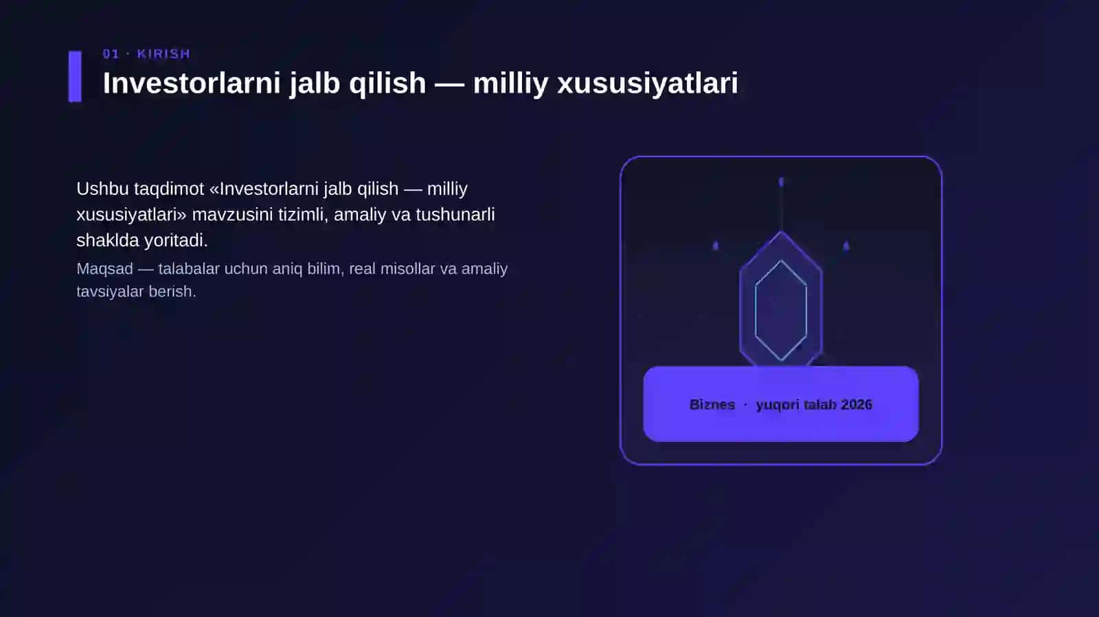 Investorlarni jalb qilish — milliy xususiyatlari 3