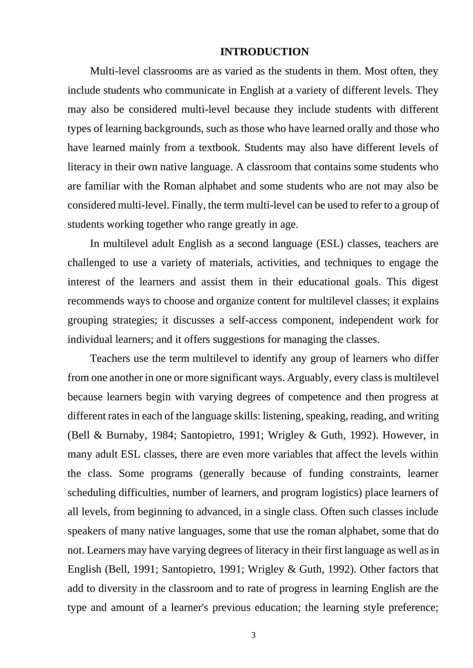 TEACHING ENGLISH TO MULTILEVEL CLASSES 3