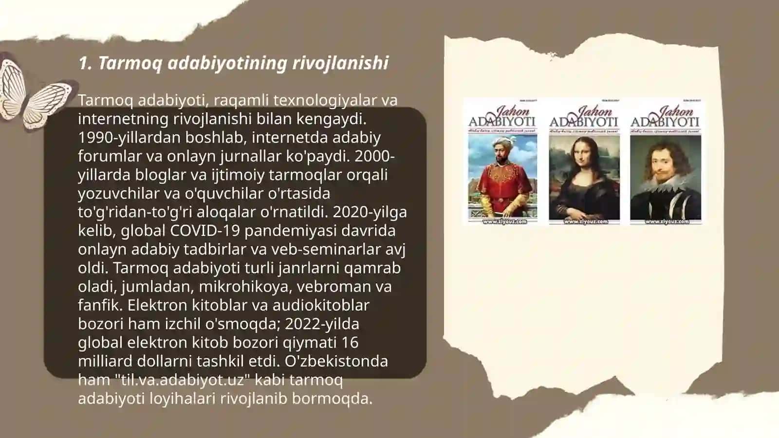 Tarmoq adabiyoti 3