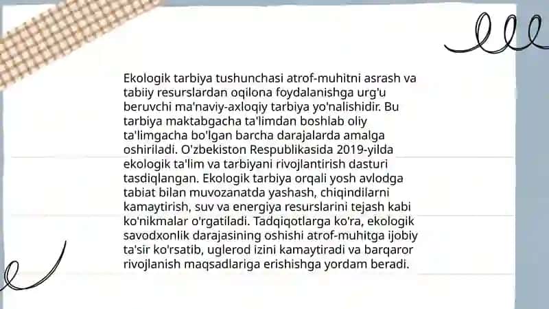Ekologik tarbiya va uning bola hayotidagi o'rni 3