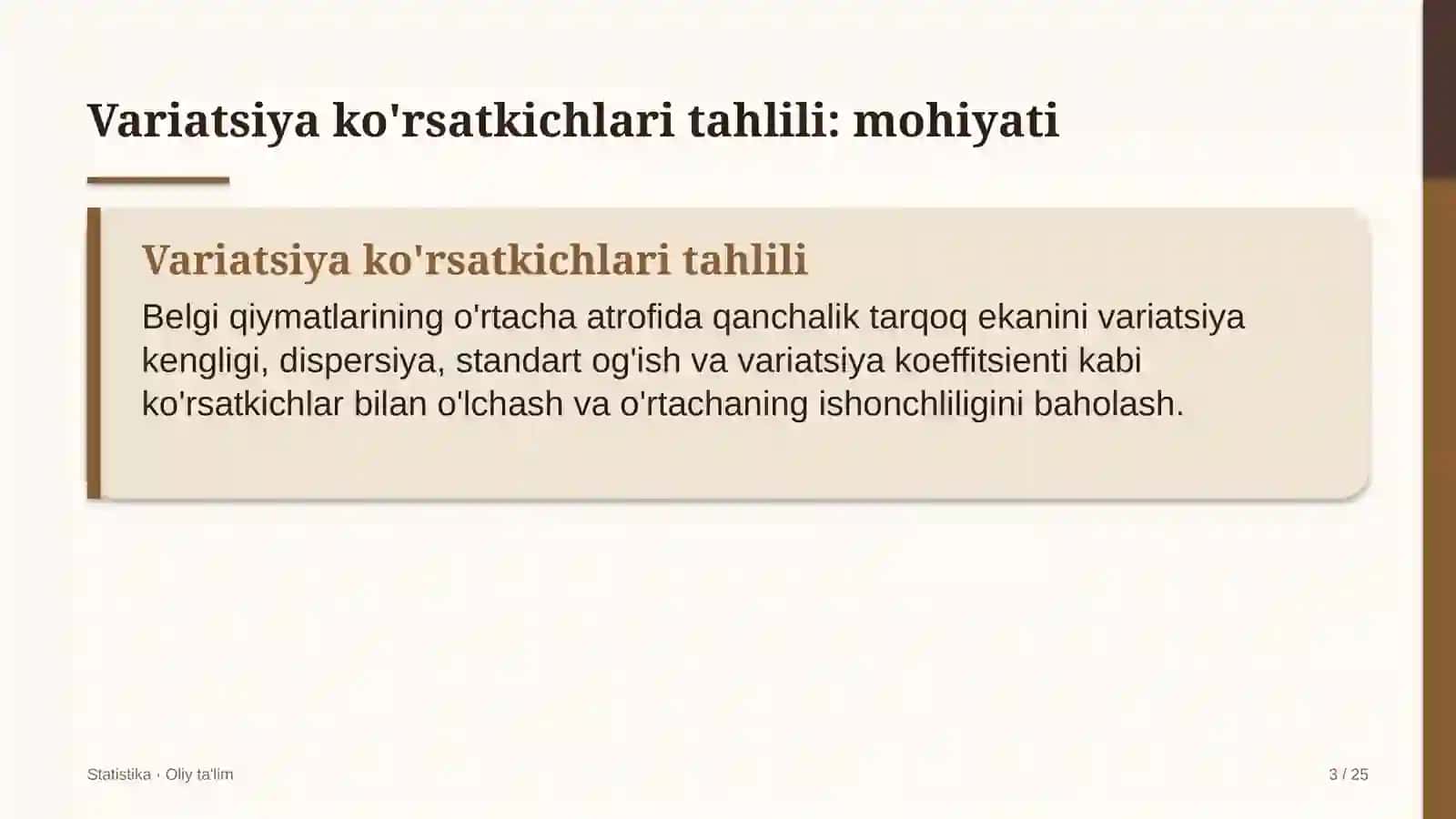 buyum bozorlarida variatsiya ko'rsatkichlari tahlili 6856 3