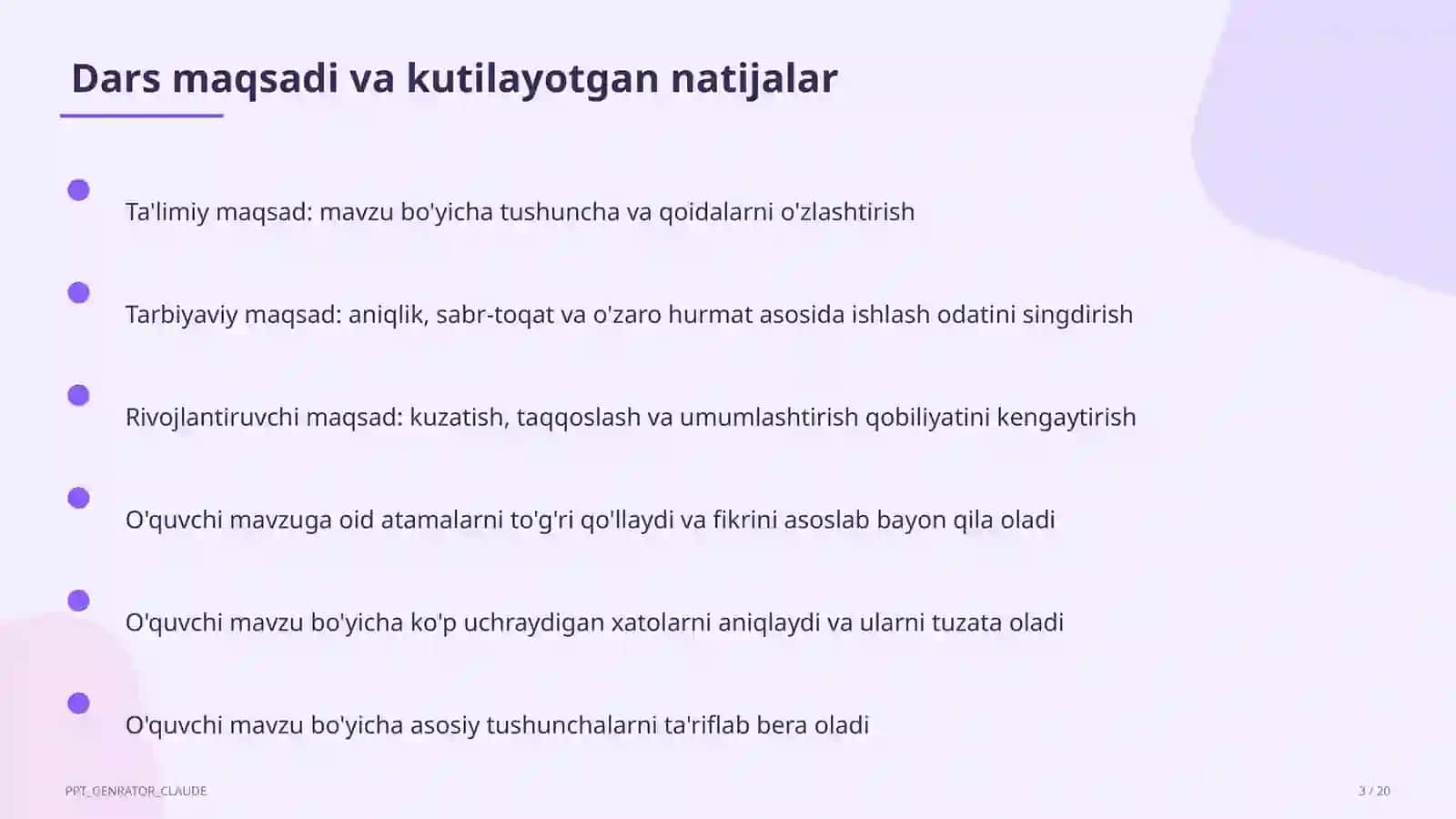 Butun ko'rsatkichli daraja va standart shakl (8-sinf) 3