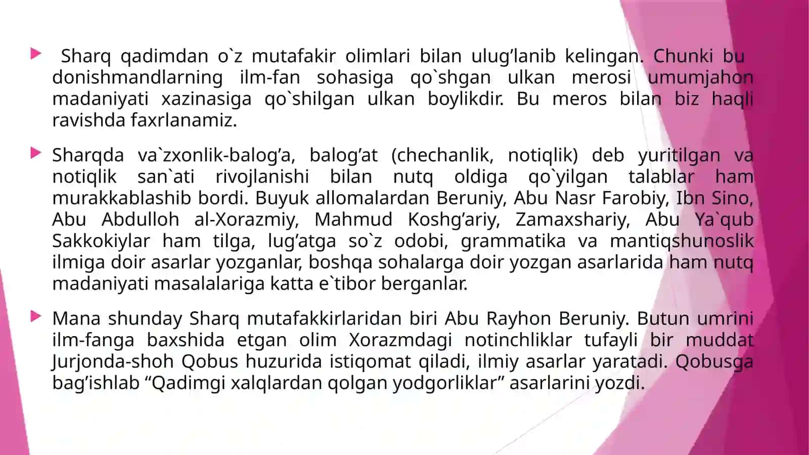 Sharq mutafakkirlarining tilga oid qarashlari 3