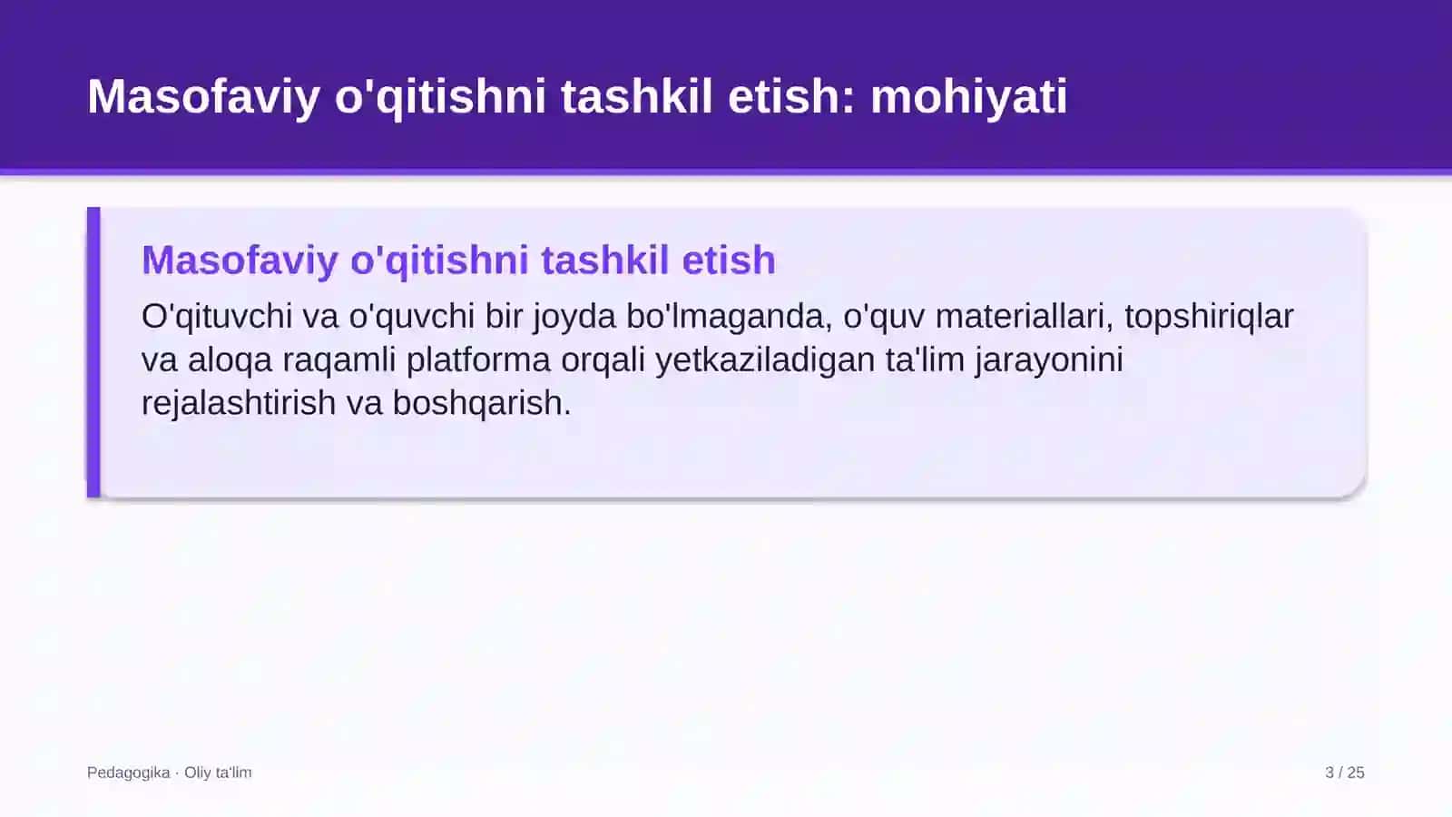 til o'rgatish markazlarida masofaviy o'qitishni tashkil etish 8811 3