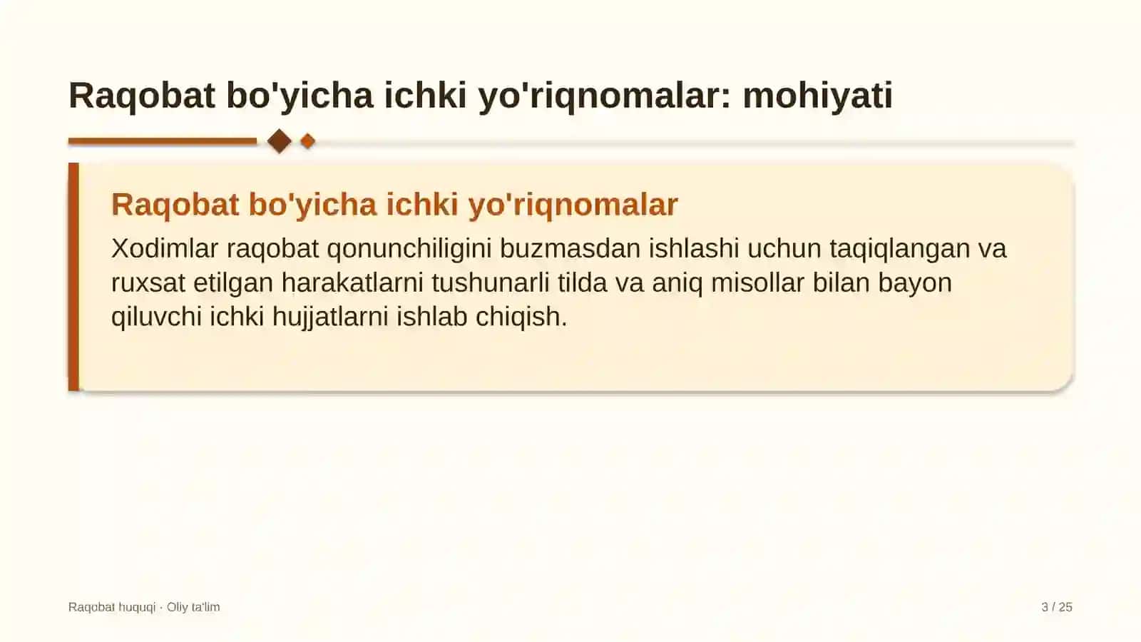 rieltorlik agentliklarida raqobat bo'yicha ichki yo'riqnomalarni ishlab chiqish 4958 3