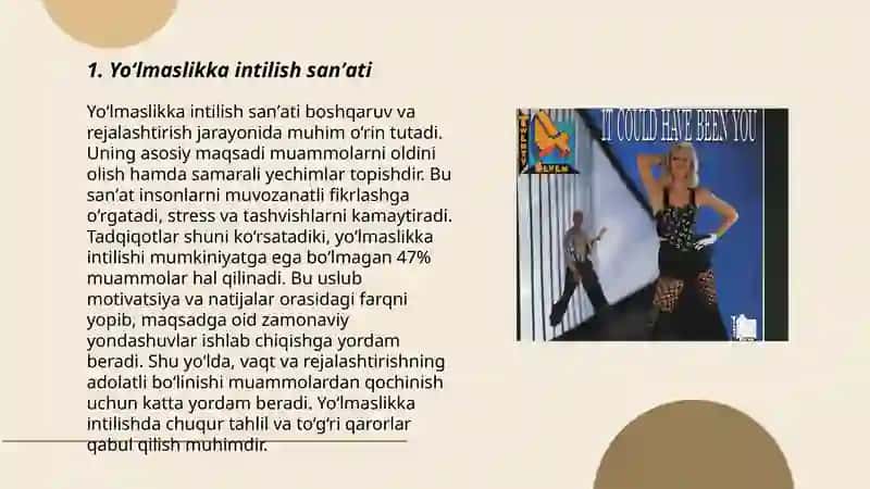Yoʻlmaslikka intilish sanʼati 3