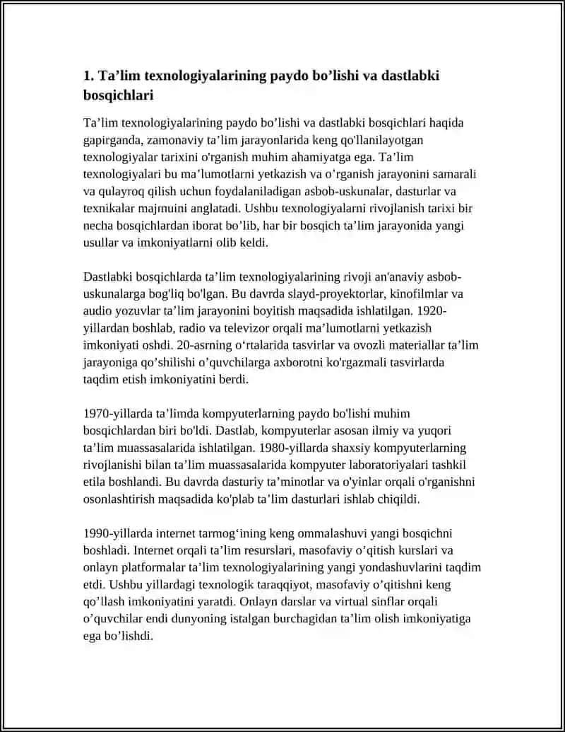 TAʼLIM TEXNOLOGIYALARI TARIXI VA ISTIQBOLLARI 3