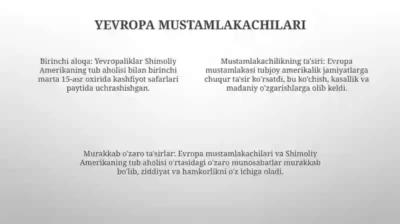 Shimoliy Amerika Xalqlari 3