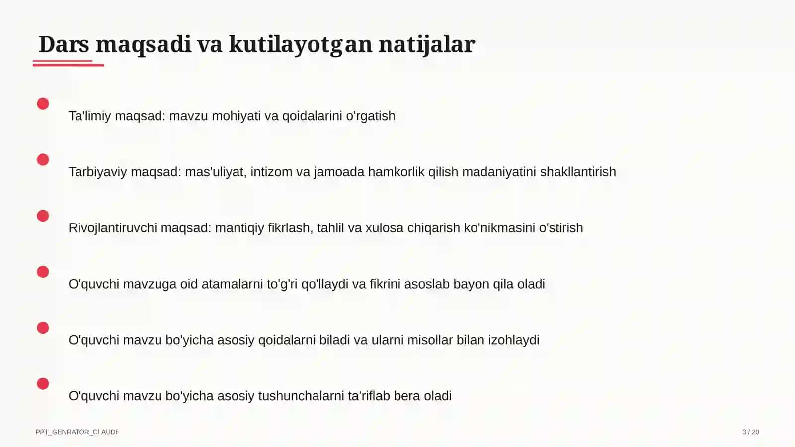 Dolzarb mavzular — maktab va o'qituvchilar ( 3