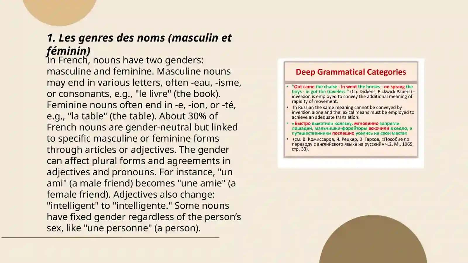 Les genres des noms (masculin et féminin) 3