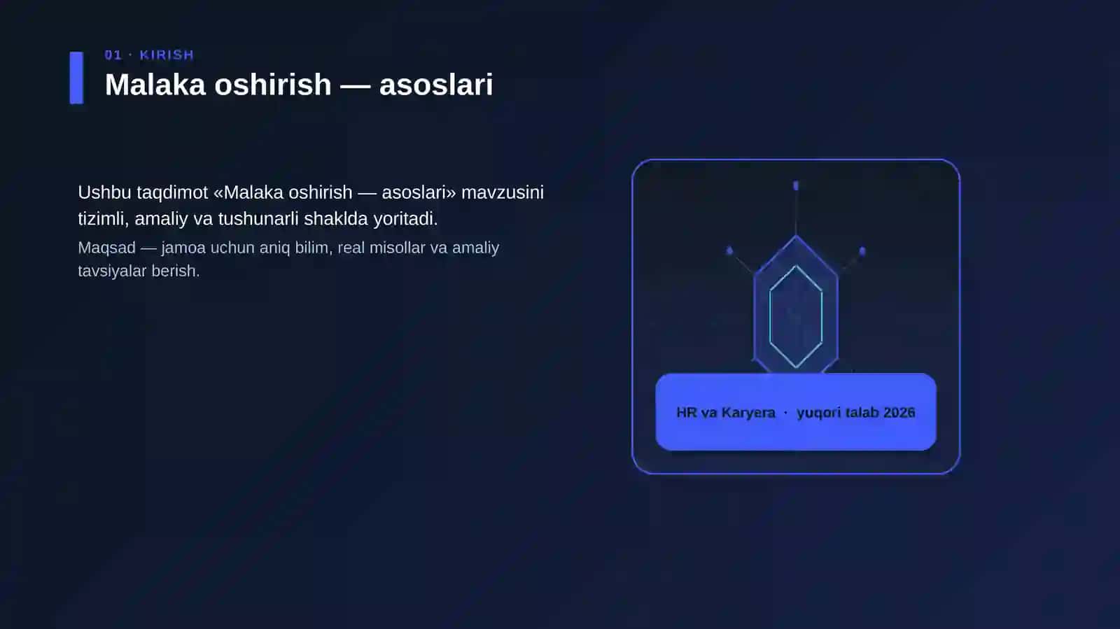 Malaka oshirish — asoslari 3
