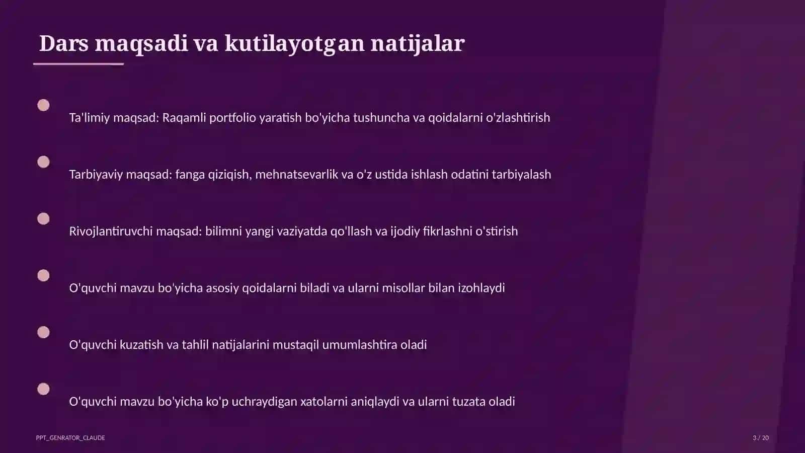 Raqamli portfolio yaratish 3