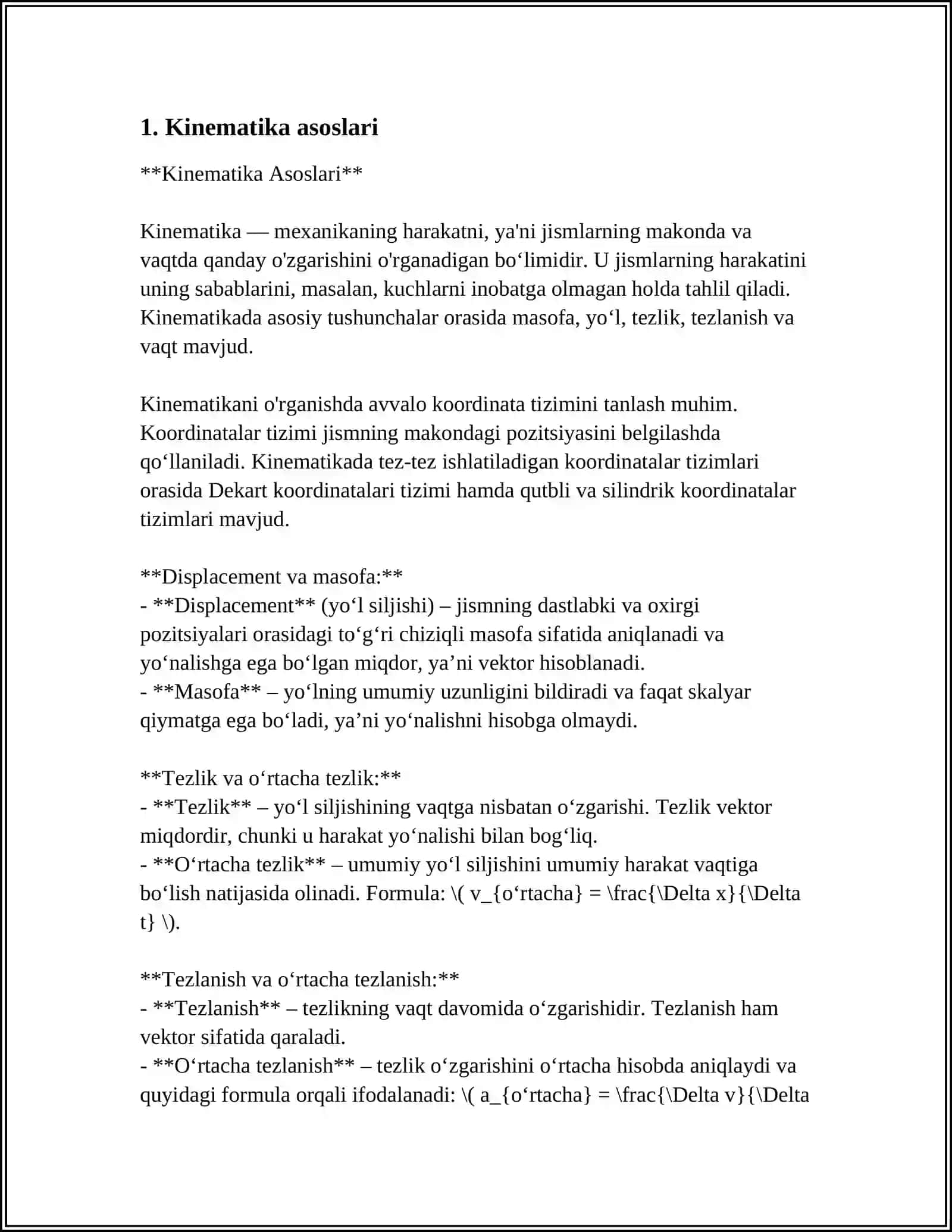 MEXANIKANING FIZIK ASOSLARI 3